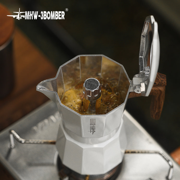 MHW-3BOMBER Double Valve Moka Pot Espressokocher 100 ml